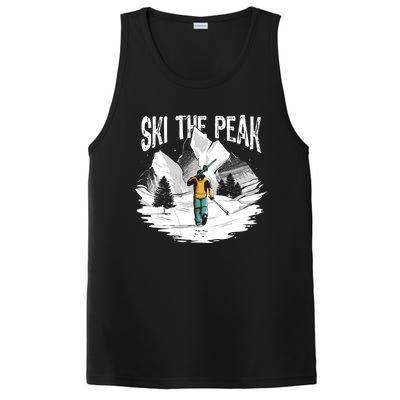 Ski The Peak Eat Sleep Ski Repeat Gift PosiCharge Competitor Tank