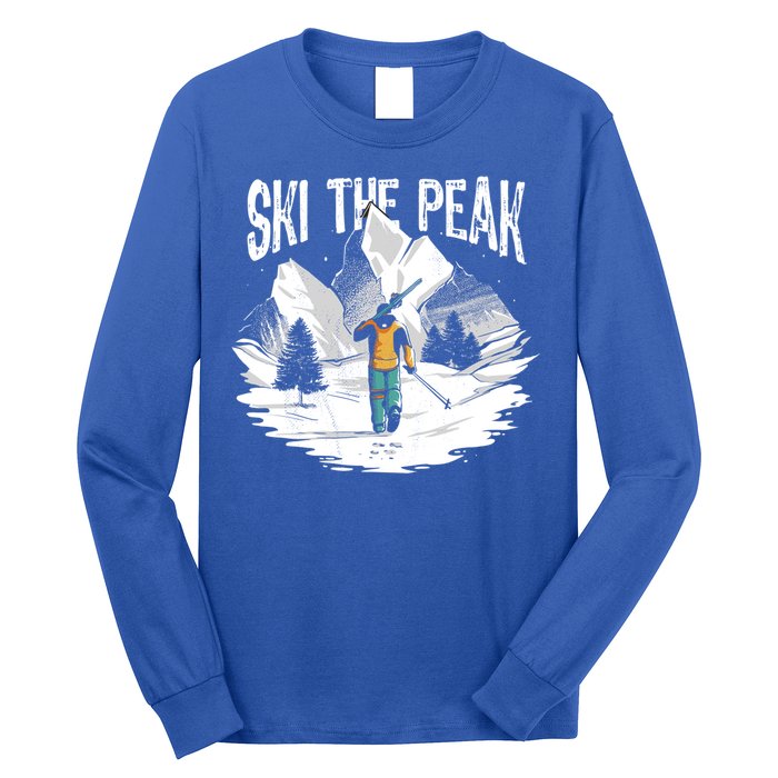 Ski The Peak Eat Sleep Ski Repeat Gift Long Sleeve Shirt