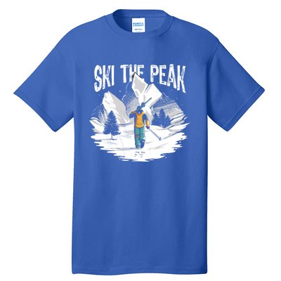 Ski The Peak Eat Sleep Ski Repeat Gift Tall T-Shirt