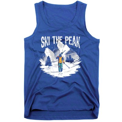 Ski The Peak Eat Sleep Ski Repeat Gift Tank Top