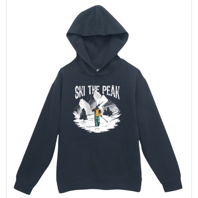 Ski The Peak Eat Sleep Ski Repeat Gift Urban Pullover Hoodie