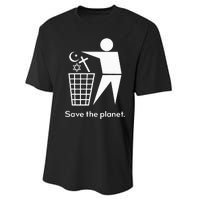 Save The Planet Humanist Anti Religion Atheist Atheism Performance Sprint T-Shirt