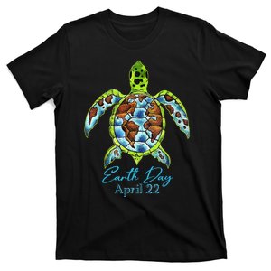 Sea Turtle Planet Funny Love World Environment Earth Day T-Shirt