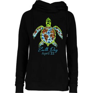 Sea Turtle Planet Funny Love World Environment Earth Day Womens Funnel Neck Pullover Hood