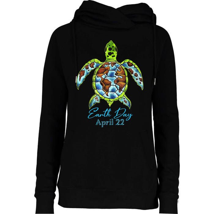 Sea Turtle Planet Funny Love World Environment Earth Day Womens Funnel Neck Pullover Hood