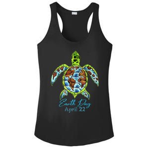 Sea Turtle Planet Funny Love World Environment Earth Day Ladies PosiCharge Competitor Racerback Tank