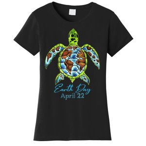 Sea Turtle Planet Funny Love World Environment Earth Day Women's T-Shirt