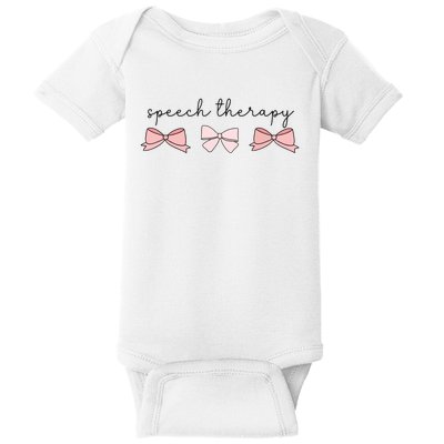 Speech Therapy Pinks Bows Coquette Slp Speech Pathology Baby Bodysuit