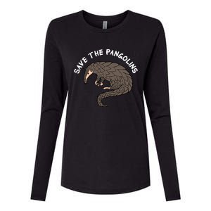 Save The Pangolins Gift Wildlife Conservation Gift Womens Cotton Relaxed Long Sleeve T-Shirt