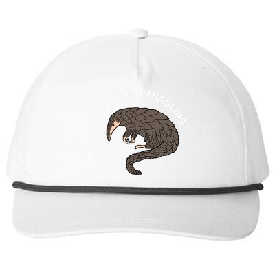 Save The Pangolins Gift Wildlife Conservation Gift Snapback Five-Panel Rope Hat