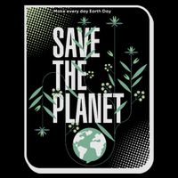 Save The Planet Make Every Day Earth Day Drawstring Bag