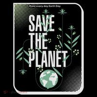 Save The Planet Make Every Day Earth Day Pom Pom 12in Knit Beanie