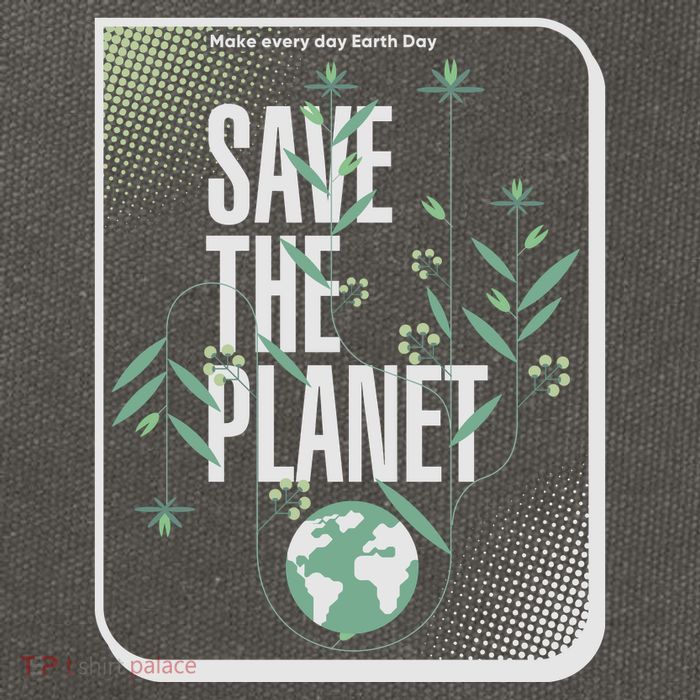Save The Planet Make Every Day Earth Day Cotton Canvas Backpack