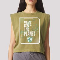 Save The Planet Make Every Day Earth Day Garment-Dyed Women's Muscle Tee