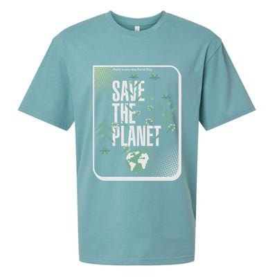 Save The Planet Make Every Day Earth Day Sueded Cloud Jersey T-Shirt