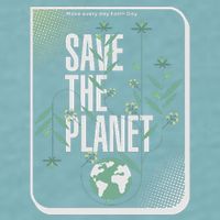 Save The Planet Make Every Day Earth Day Sueded Cloud Jersey T-Shirt
