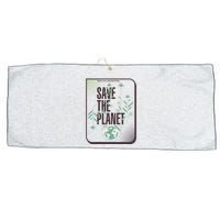 Save The Planet Make Every Day Earth Day Large Microfiber Waffle Golf Towel