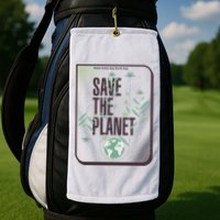 Save The Planet Make Every Day Earth Day Golf Towel