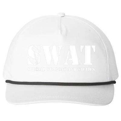 SWAT Team Police SWAT Team Snapback Five-Panel Rope Hat