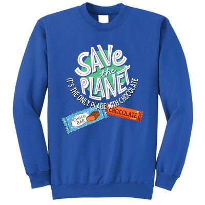 Save The Planet On Earth Day Loves Sweet Chocolate Candy Bar Cool Gift Sweatshirt