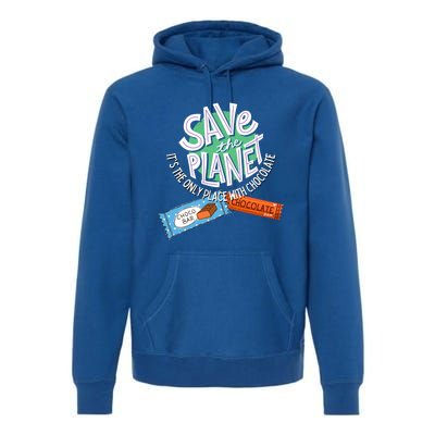 Save The Planet On Earth Day Loves Sweet Chocolate Candy Bar Cool Gift Premium Hoodie