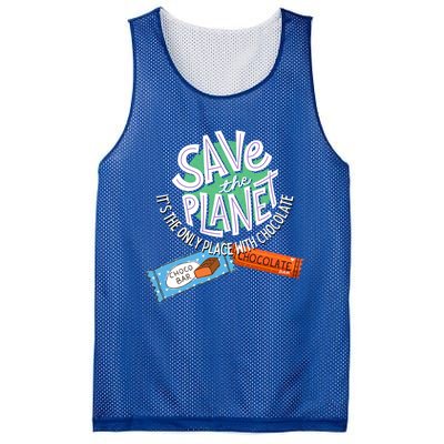 Save The Planet On Earth Day Loves Sweet Chocolate Candy Bar Cool Gift Mesh Reversible Basketball Jersey Tank