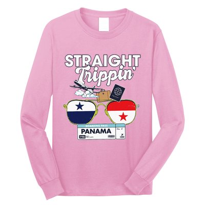 Straight Trippin Panama Vacation Travel Trip Matching Long Sleeve Shirt