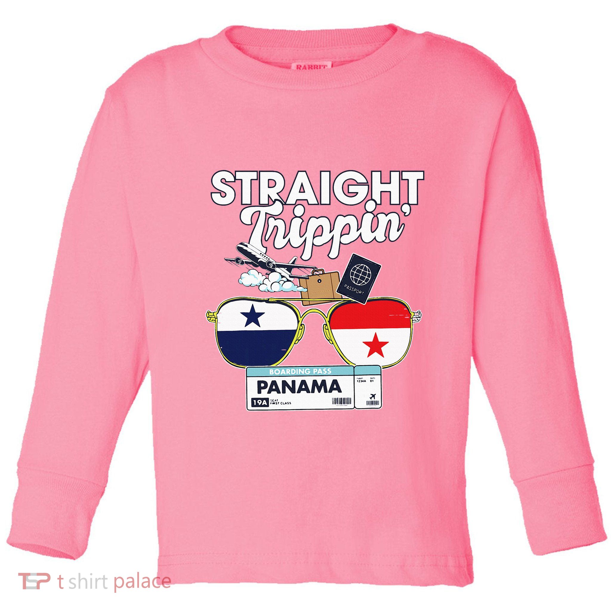 Straight Trippin Panama Vacation Travel Trip Matching Toddler Long Sleeve Shirt