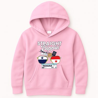 Straight Trippin Panama Vacation Travel Trip Matching Kids Hoodie