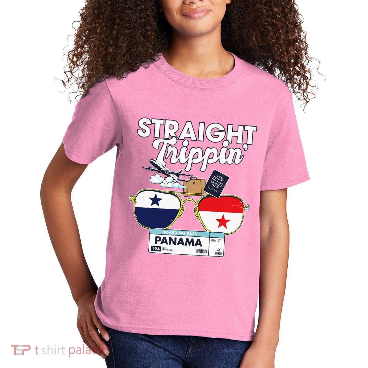 Straight Trippin Panama Vacation Travel Trip Matching Kids T-Shirt