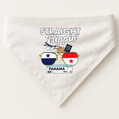 Straight Trippin Panama Vacation Travel Trip Matching USA-Made Doggie Bandana