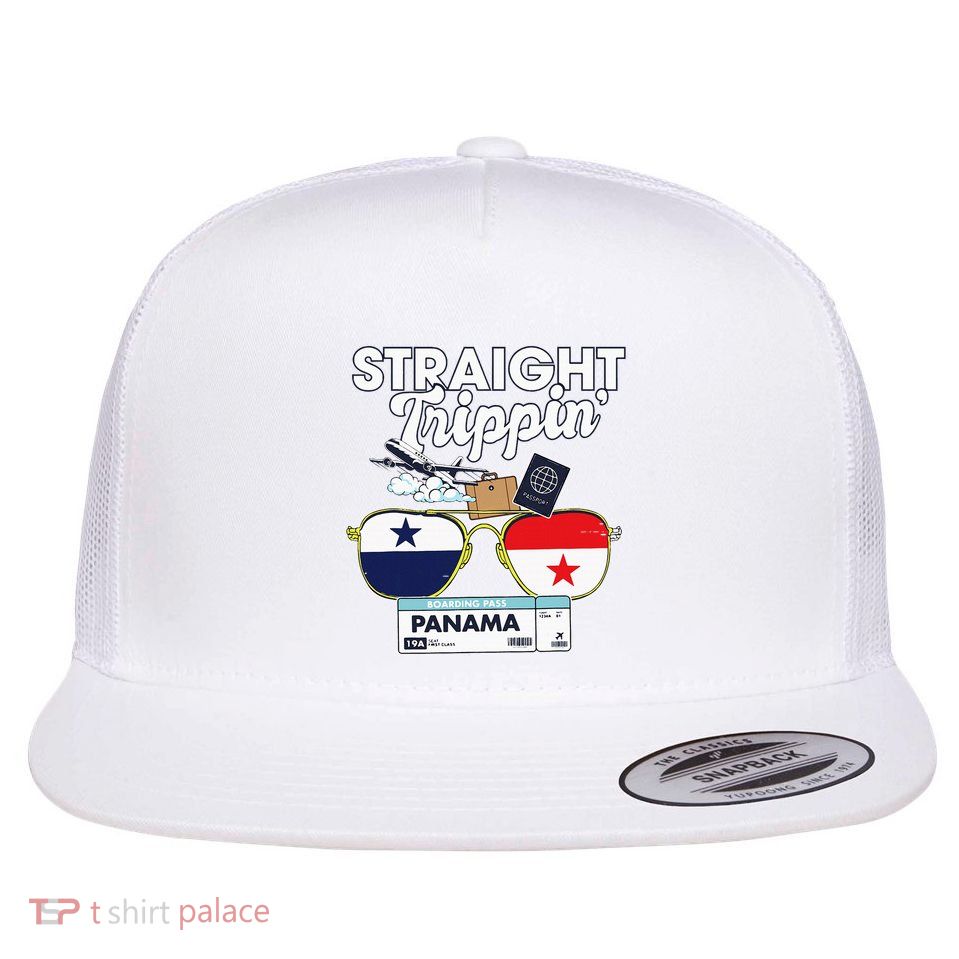 Straight Trippin Panama Vacation Travel Trip Matching Flatbill Hat