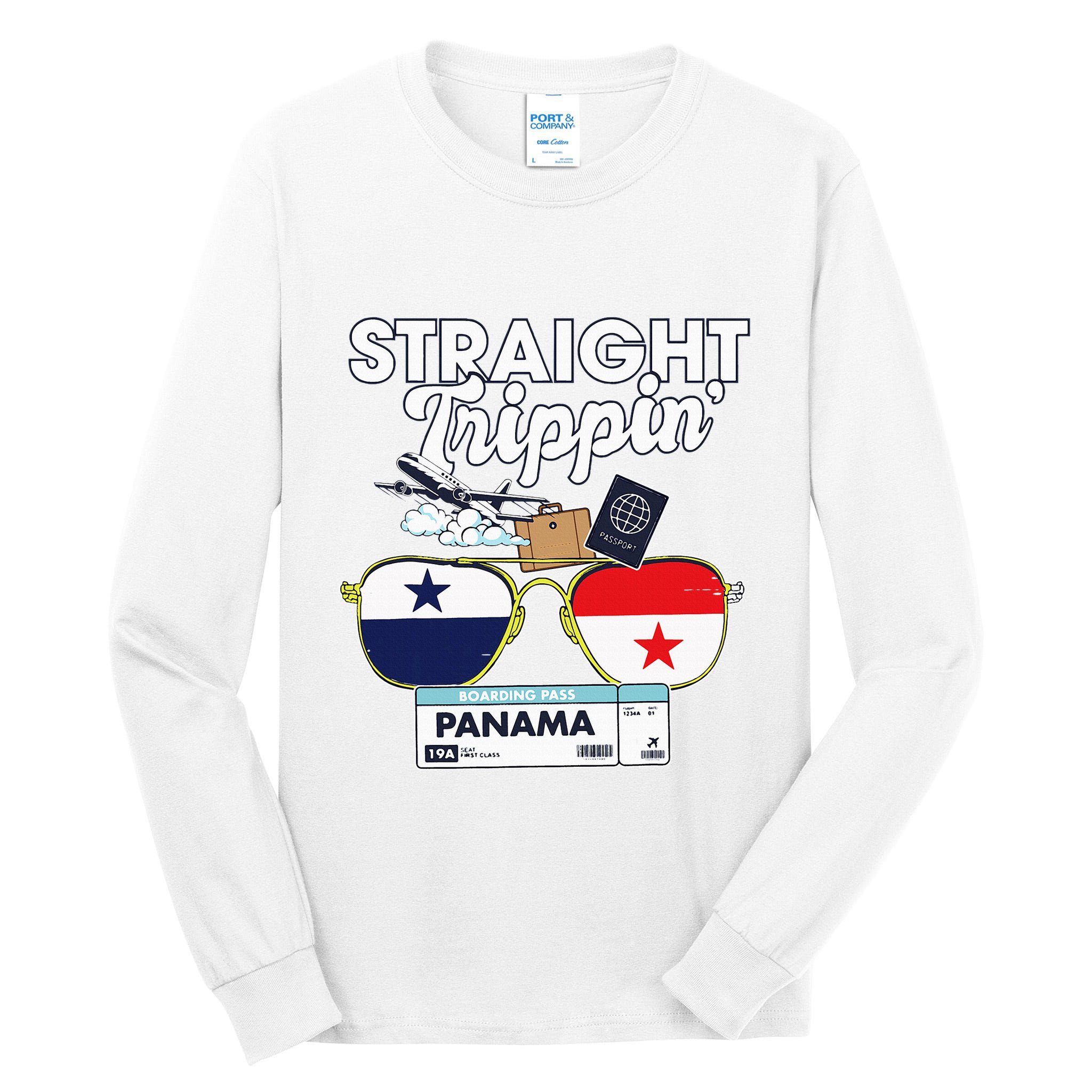 Straight Trippin Panama Vacation Travel Trip Matching Tall Long Sleeve T-Shirt