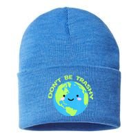 Save The Planet Dont Be Trashy Meaningful Gift Sustainable Knit Beanie