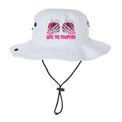 Save The Pumpkins Leopard Skeleton Breast Cancer Awareness Legacy Cool Fit Booney Bucket Hat