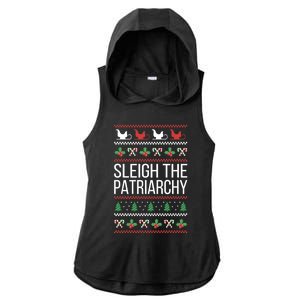 Sleigh The Patriarchy Feminist Christmas Lover Great Gift Ladies PosiCharge Tri-Blend Wicking Draft Hoodie Tank