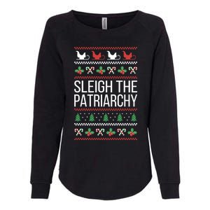 Sleigh The Patriarchy Feminist Christmas Lover Great Gift Womens California Wash Sweatshirt