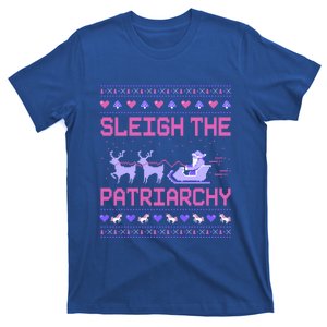 Sleigh The Patriarchy Feminist Feminism Meme Ugly Christmas Gift T-Shirt