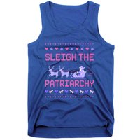 Sleigh The Patriarchy Feminist Feminism Meme Ugly Christmas Gift Tank Top