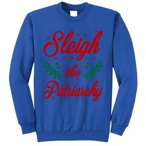 Sleigh The Patriarchy Feminist Ugly Christmas Meme Holiday Cute Gift Sweatshirt