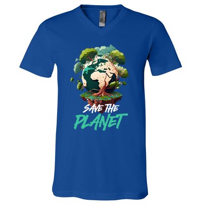 Save The Planet Mother Earth Environtal Care Awareness Gift V-Neck T-Shirt