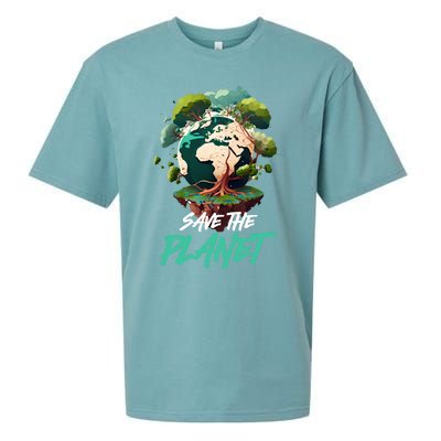 Save The Planet Mother Earth Environtal Care Awareness Gift Sueded Cloud Jersey T-Shirt