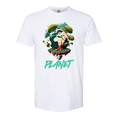 Save The Planet Mother Earth Environtal Care Awareness Gift Softstyle® CVC T-Shirt