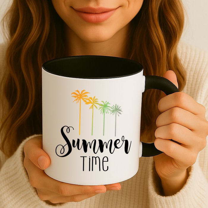 Summer Time Palm Tree Mug