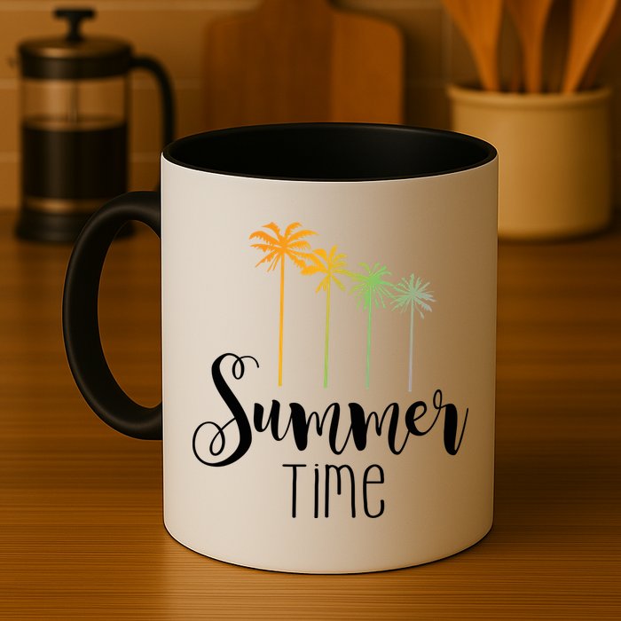 Summer Time Palm Tree Mug