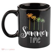 Summer Time Palm Tree 11oz C Handle Ceramic Mug