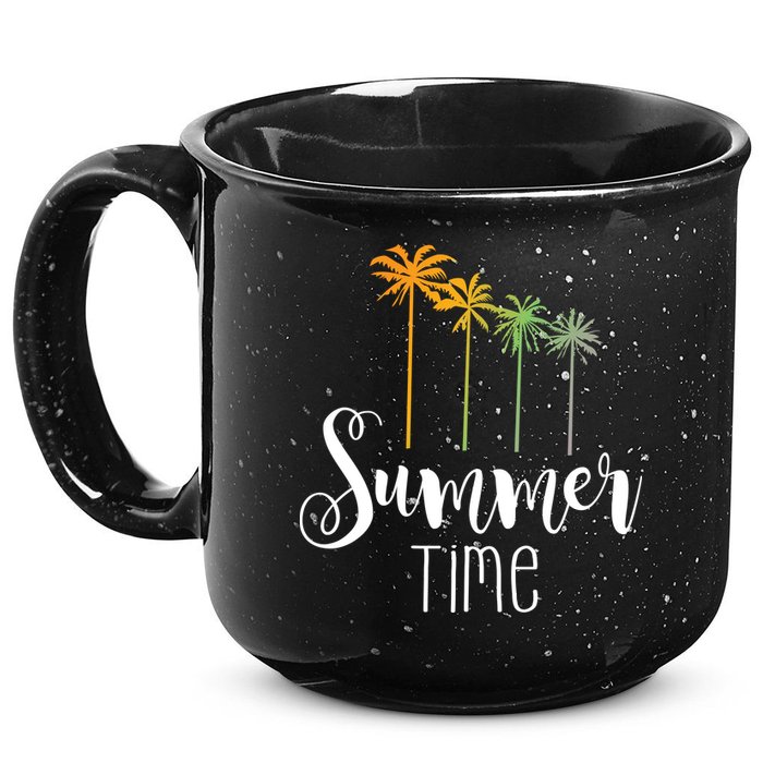 Summer Time Palm Tree 15oz Campfire Ceramic Mug