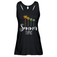 Summer Time Palm Tree Ladies Essential Flowy Tank