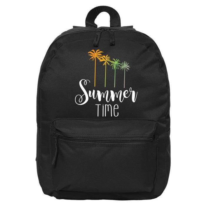 Summer Time Palm Tree 16 in Basic Backpack