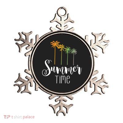 Summer Time Palm Tree Metallic Star Ornament